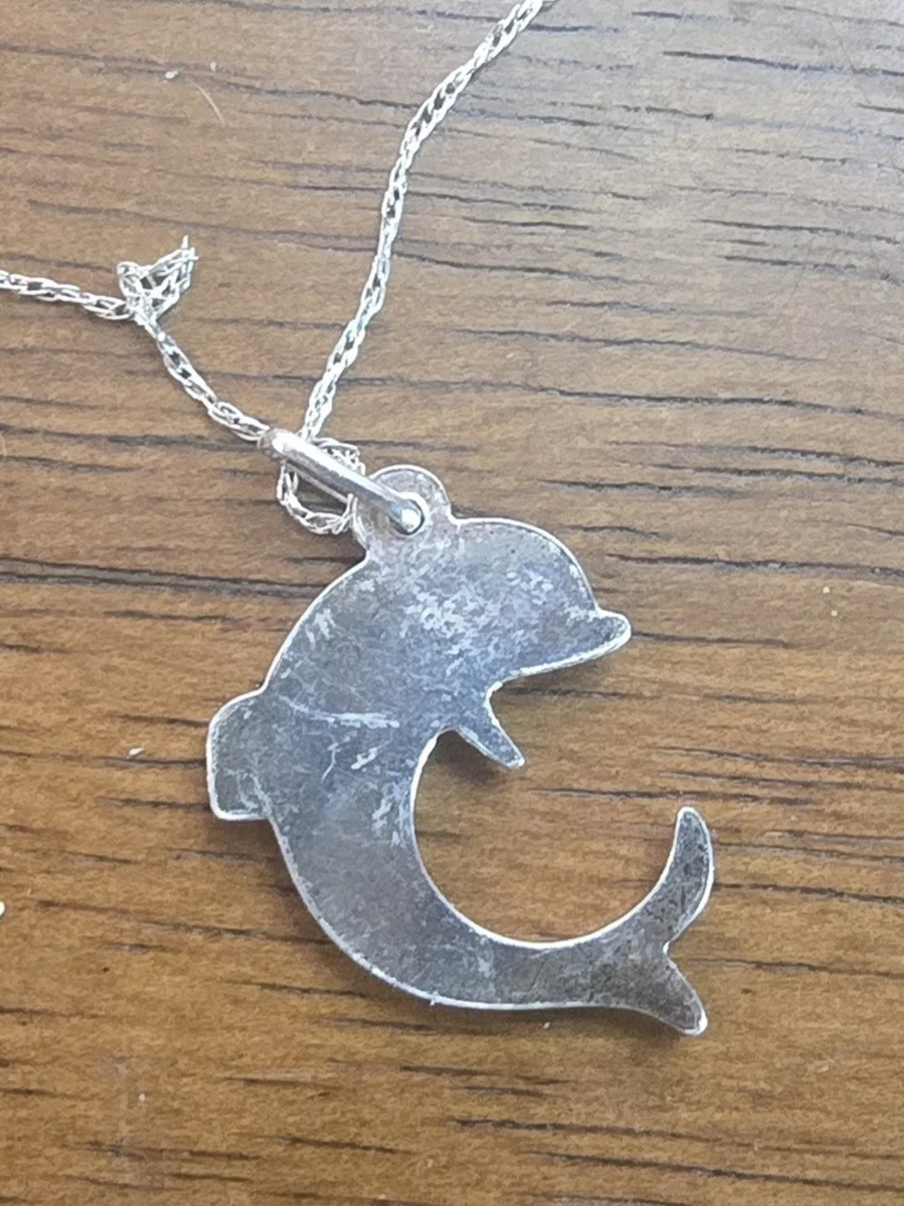 Sterling Silver Dolphin Pendant With Necklace 21